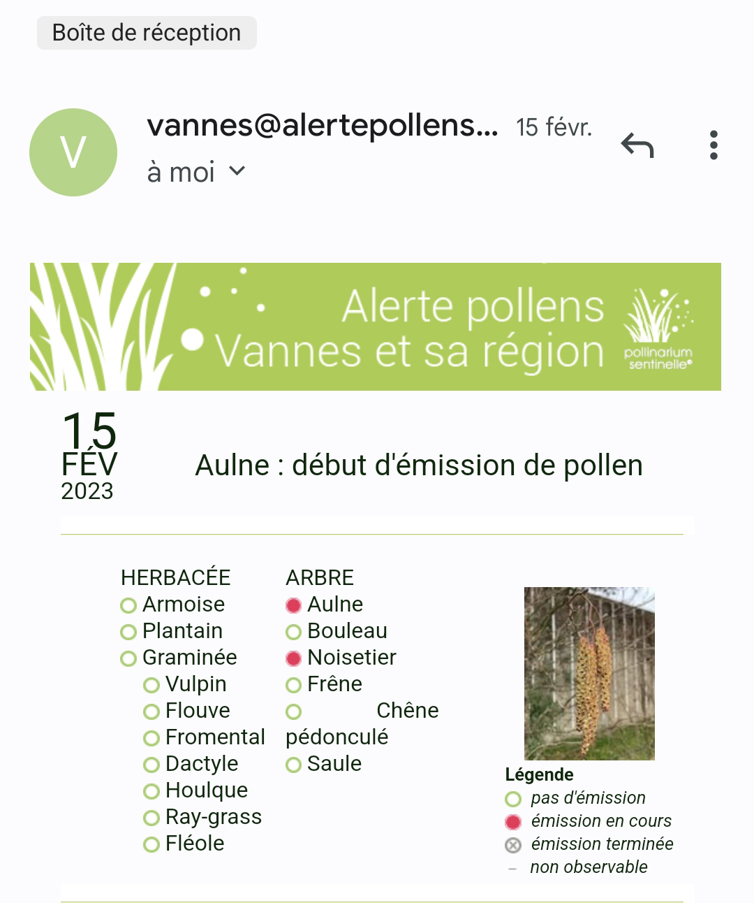 Mode d'emploi  inscription Pollinarium