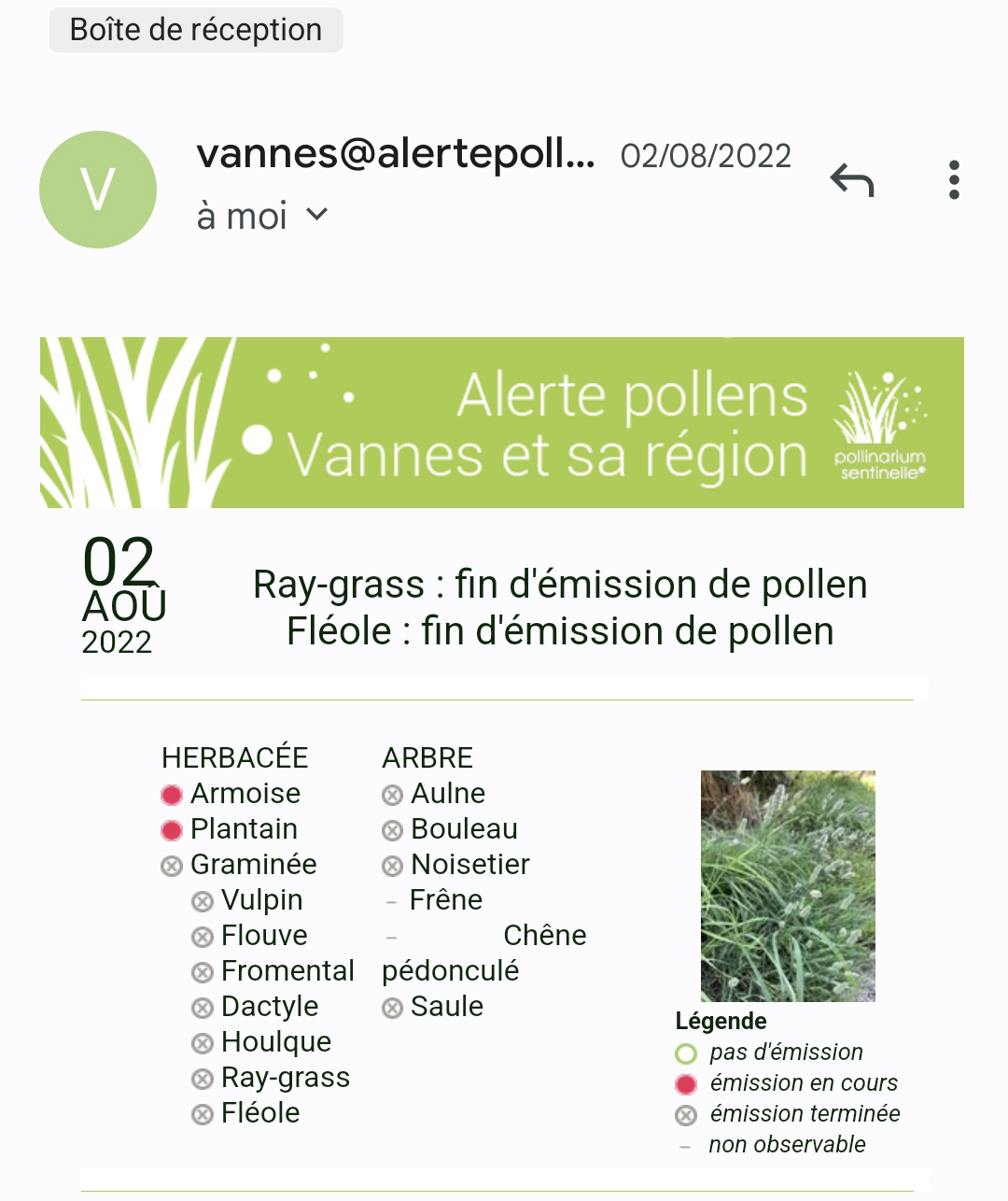 Mode d'emploi  inscription Pollinarium