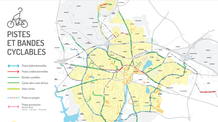 carte pistes cyclables