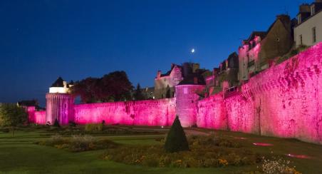 Illumination Remparts Octobre Rose
